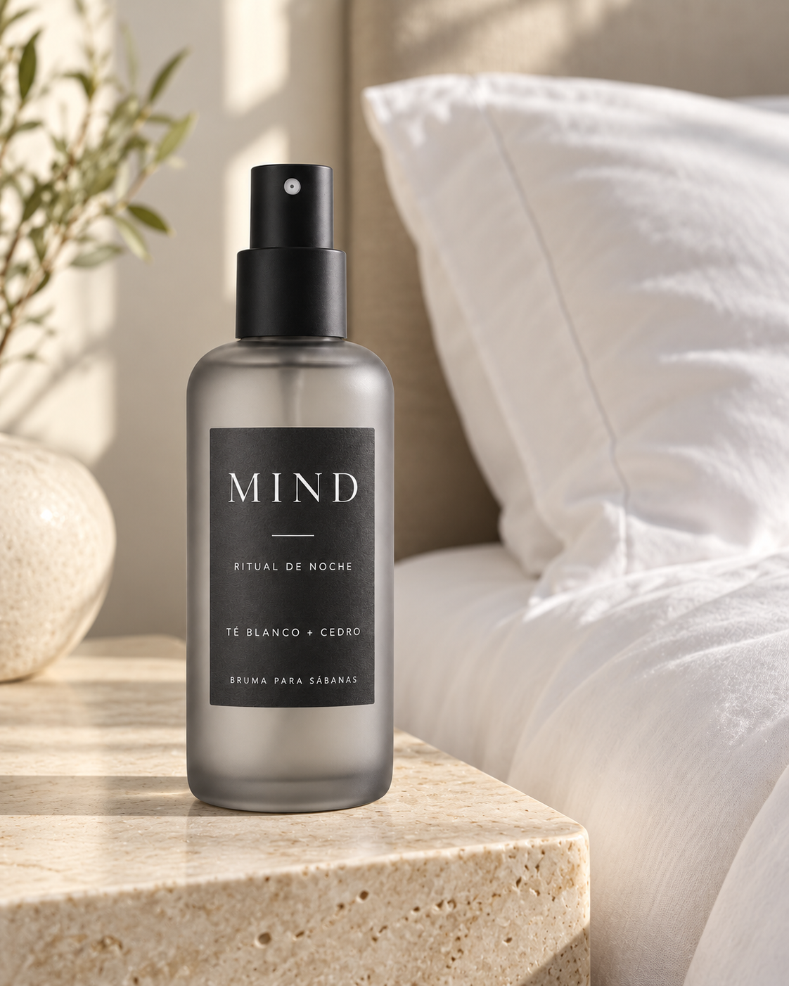 Bruma para Sábanas MIND · Té Blanco + Cedro