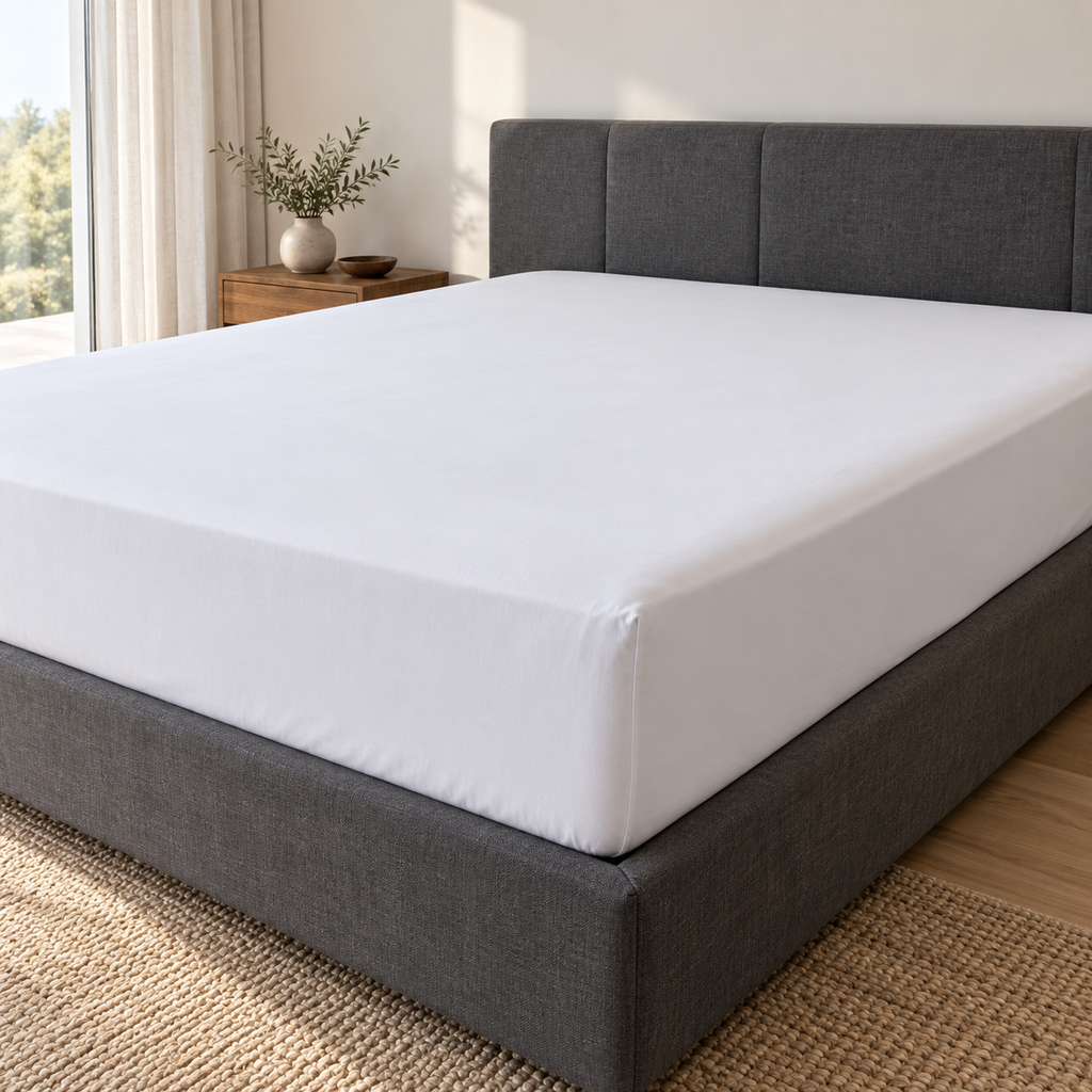Sábana Bajera King  · Algodón Egipcio 600 Hilos · Blanco