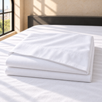 Sábana Encimera Super King · 100% Algodón Egipcio 600 Hilos · Blanco