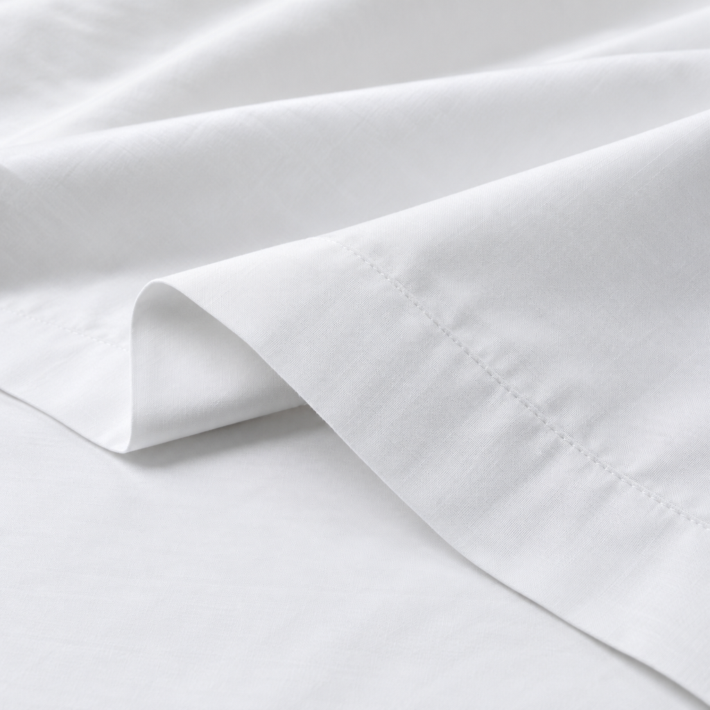Sábana Encimera Super King · 100% Algodón Egipcio 600 Hilos · Blanco