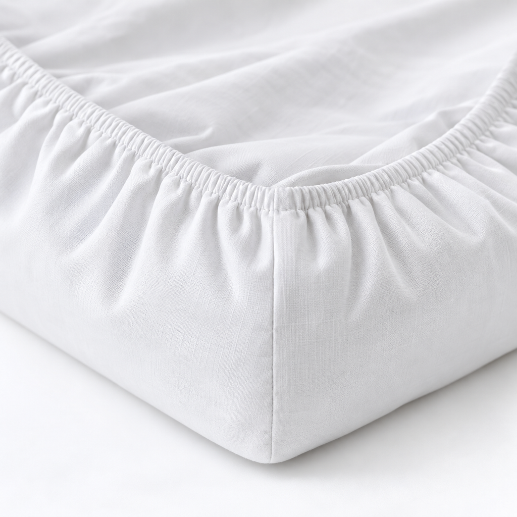 Sábana Bajera Super King · 100% Algodón Egipcio 600 Hilos · Blanco