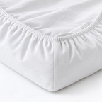 Sábana Bajera Super King · 100% Algodón Egipcio 600 Hilos · Blanco