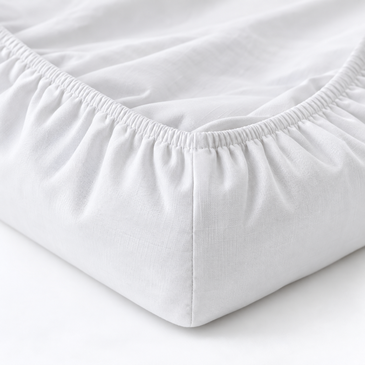 Sábana Bajera Super King · 100% Algodón Egipcio 600 Hilos · Blanco