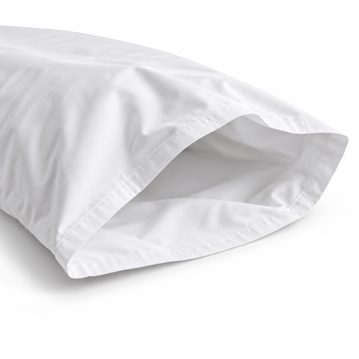 Pack de 2 Fundas de Almohada Super King · Algodón Egipcio 600 Hilos · Blanco