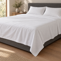 Sábana Encimera King · Algodón Egipcio 600 Hilos · Blanco