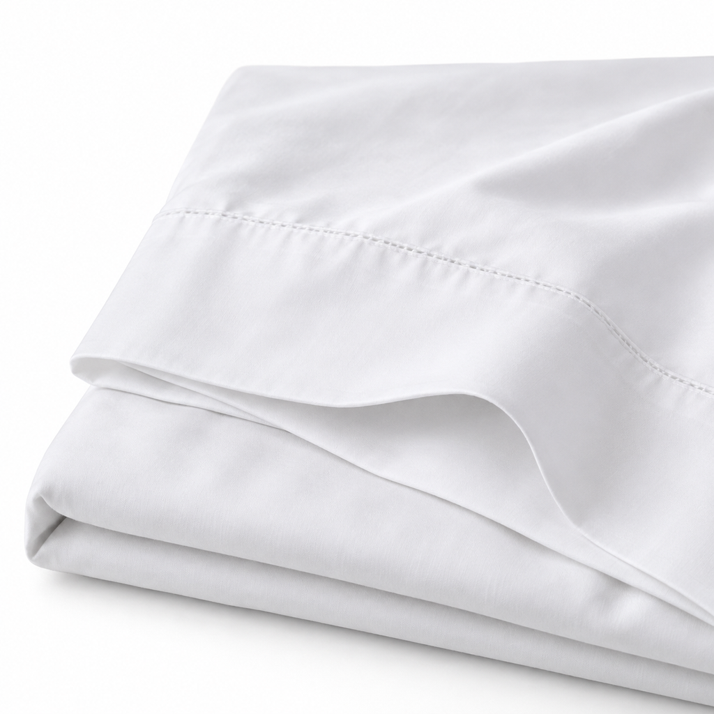 Sábana Encimera King · Algodón Egipcio 600 Hilos · Blanco